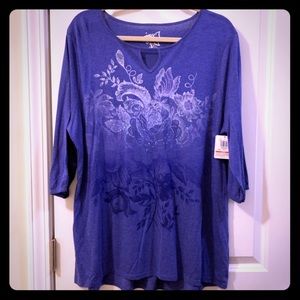 Shimmery purple tee